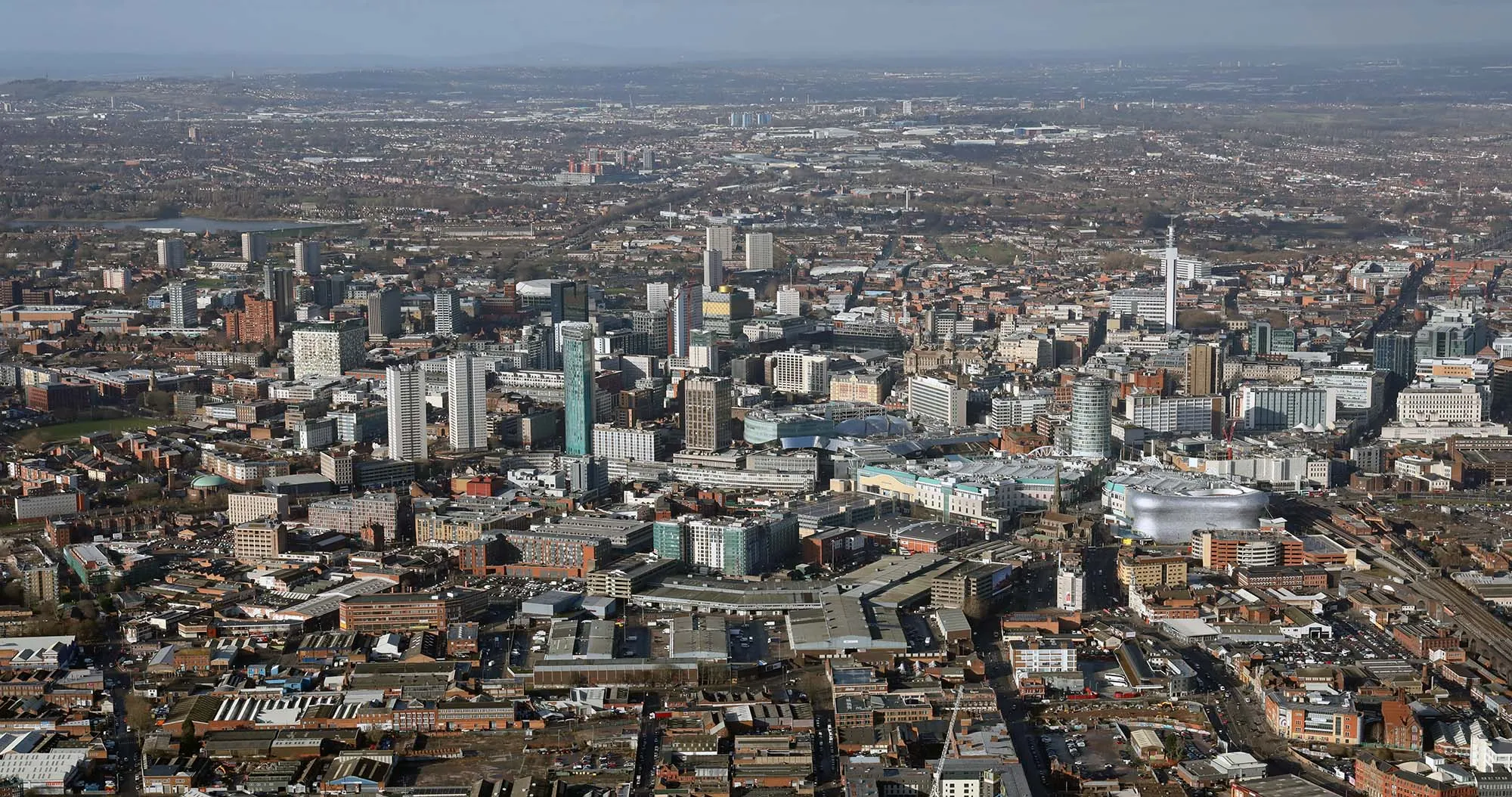 View of Birmingham city centre, one of the areas covered by EZO Plumbing and Heating