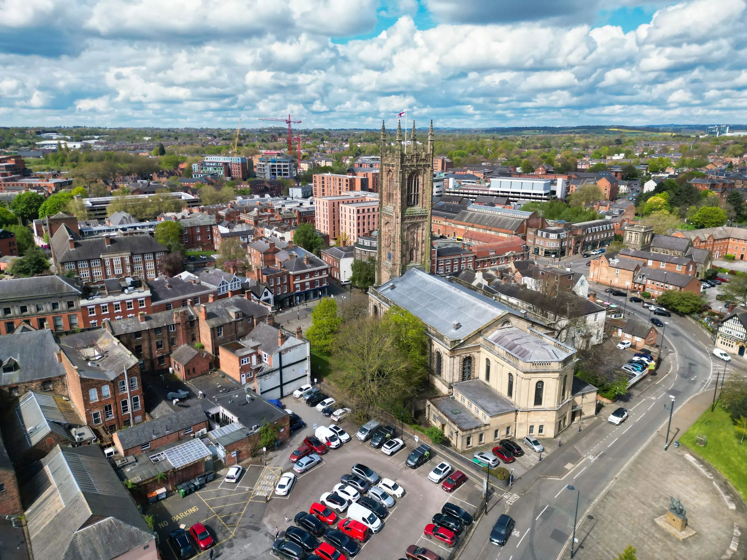 Derby city centre, one of the towns served by EZO Plumbing and Heating